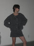 CIRCLE CUT-OUT DENIM JACKET -BLACK- *Last1
